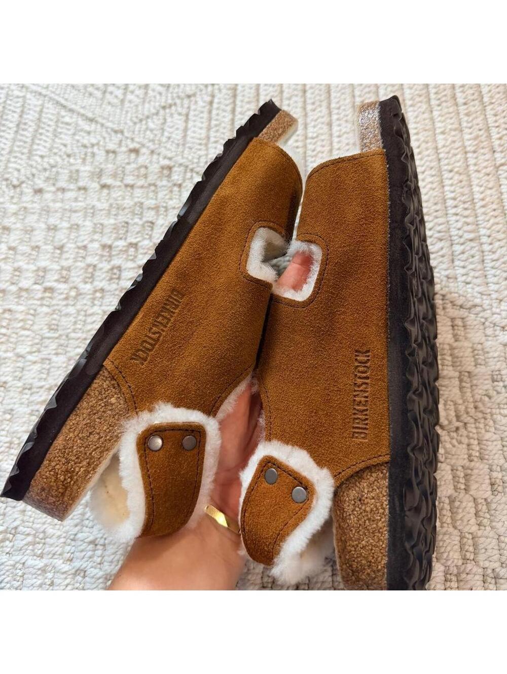 Birkenstock Milano Shearling Sandals - Picture 10 of 11